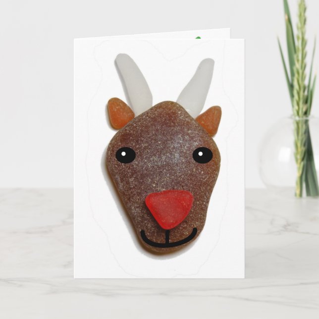 Sea Glass Weihnachtskarte Feiertagskarte (Vorderseite)