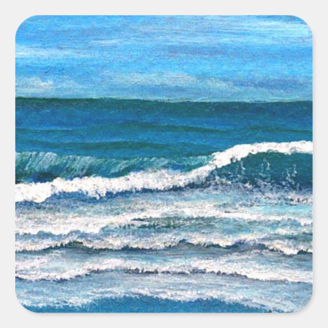 Sea Glory - CricketDiane Art Quadratischer Aufkleber (Vorderseite)