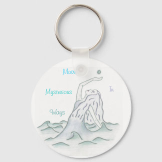 Sea Goddess Holding Moon, Waves Schlüsselanhänger