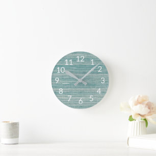 Sea Grass Painting Beach Texture Pattern Runde Wanduhr
