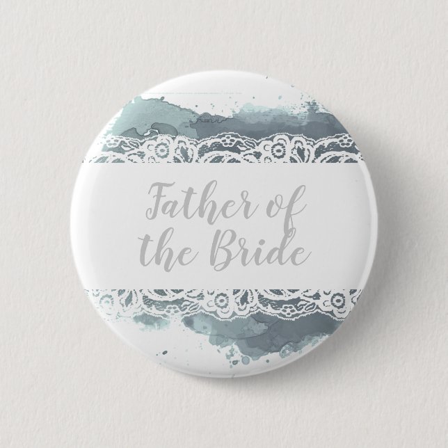 Sea-Gray Watercolor - Vaterbricht-Text Button (Vorderseite)