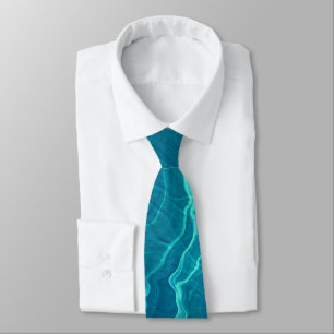 Sea Green Agate Marble Abstraction Krawatte