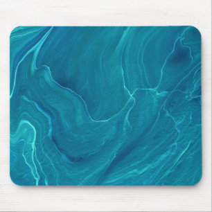 Sea Green Agate Marble Abstraction Mousepad