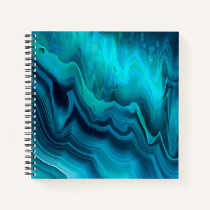 Sea Green Agate Texture Notizbuch