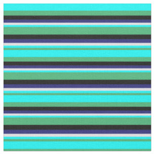 Sea Green, Cyan, Lavender, Midnight Blue & Black Stoff