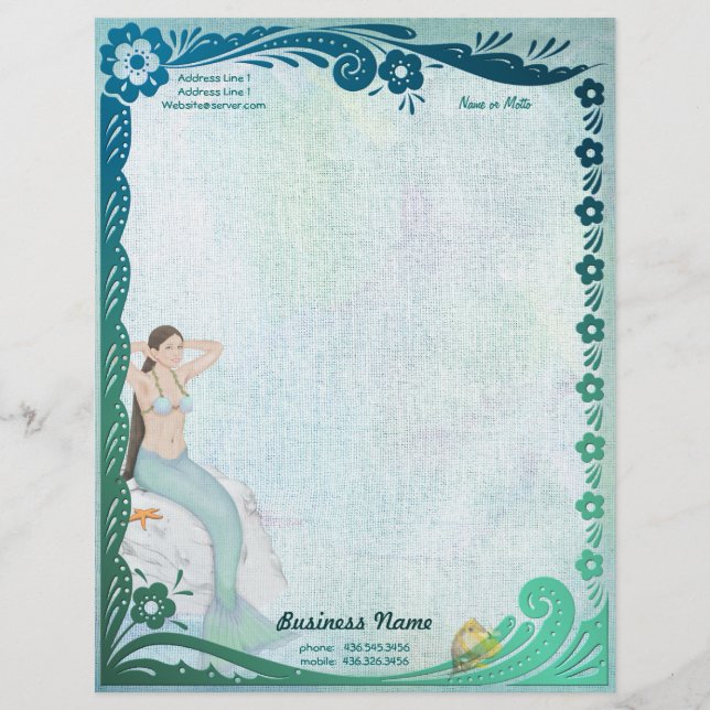 Sea Green Fantasy Briefkopf (Vorderseite)