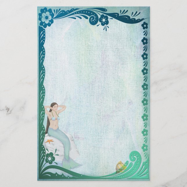 Sea Green Fantasy Briefpapier (Vorderseite)