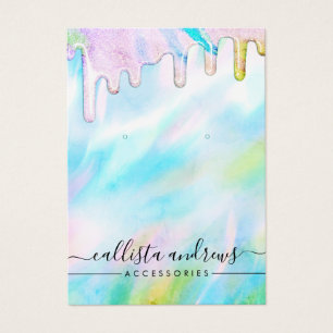 Sea Green Holographic Glitzer Tropfen Earring