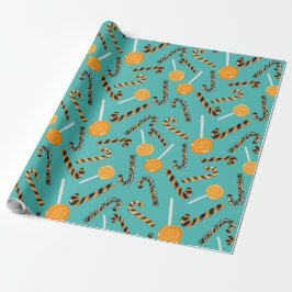 Sea Green Lollipop und Sticks Muster Umhüllung Geschenkpapier