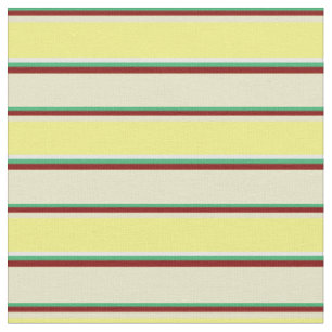 Sea Green, Maroon, Pale Goldenrod, Gelb & Weiß Stoff