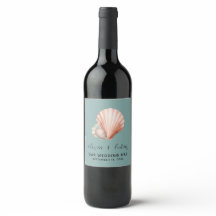 Sea Green mit Muschel "Our Wedding Day"