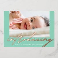 Sea Green Rose Gold Einführung in das Foto Baby
