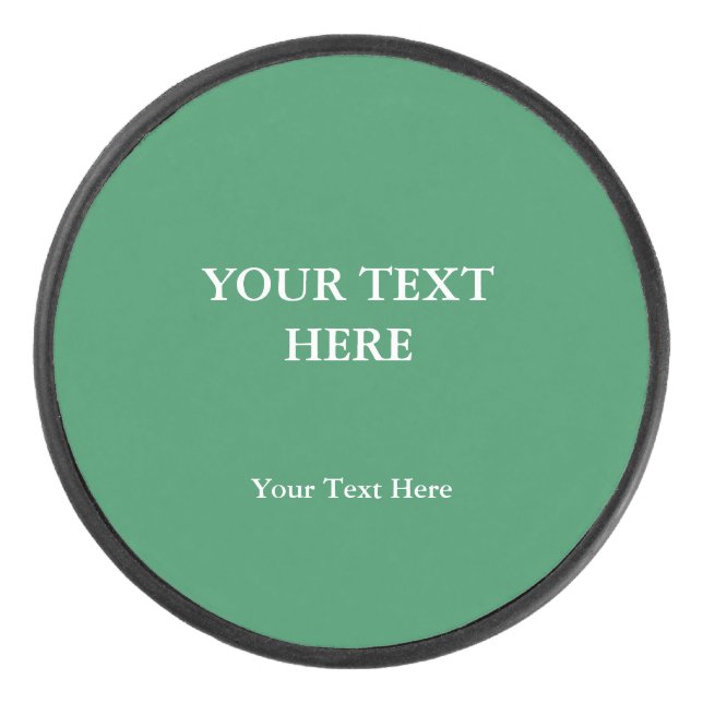Sea Green Schlicht Elegante Modernes Minimalistisc Eishockey Puck (Vorderseite)