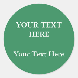 Sea Green Schlicht Elegante Modernes Minimalistisc Runder Aufkleber