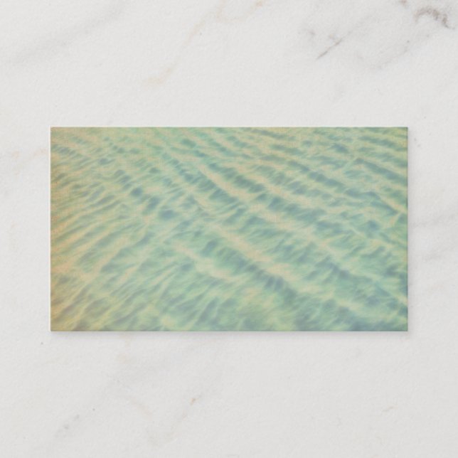 Sea Green Water Custom Visitenkartenvorlage Visitenkarte (Vorderseite)
