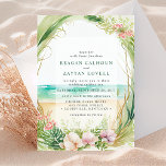 Sea Green Watercolor Beach Wedding Invitation Einladung<br><div class="desc">Celebrate your special day with this beautiful sea green watercolor beach wedding invitation. The elegant arch motif and rustic watercolor design capture the essence of a coastal-themed wedding. Perfect for a destination or summer wedding,  this personalized invitation will impress your guests and set the tone for your big day.</div>
