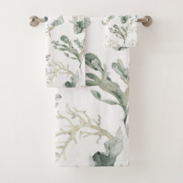 Sea Grüntöne Pattern Badhandtuch Set