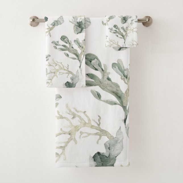 Sea Grüntöne Pattern Badhandtuch Set (Insitu)