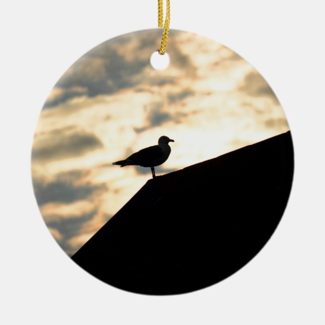 Sea Gull Sunset Keramik Ornament (Vorne)