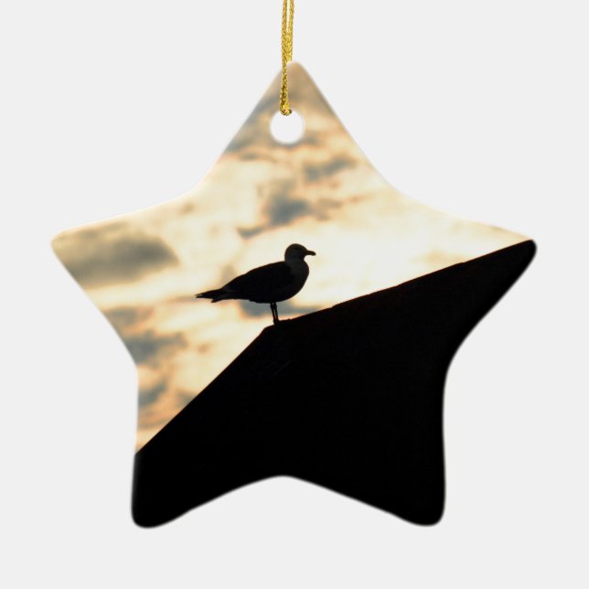 Sea Gull Sunset Keramikornament (Vorne)