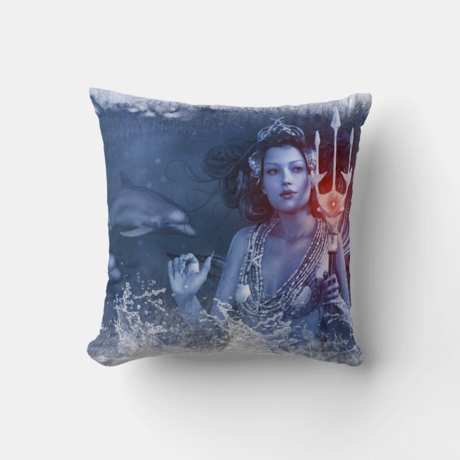 Sea Hexenwasser-Goddess-Wirbel Kissen Wicca (Vorderseite)
