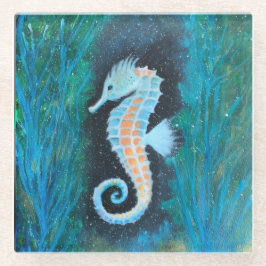 Sea Horse Glass Coaster Glasuntersetzer