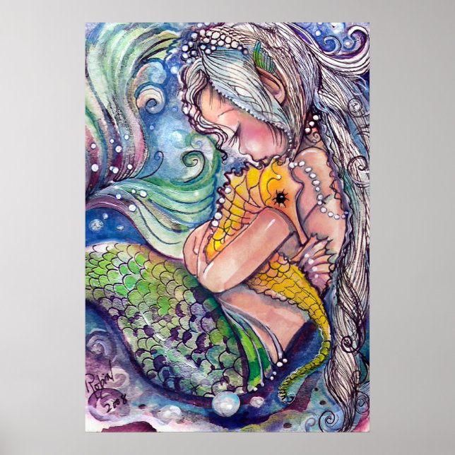 Sea Horse Hugs Poster (Vorne)