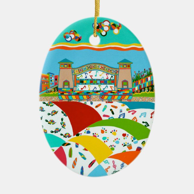 Sea Isle City Band Muschel Keramik Ornament (Vorne)