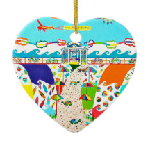 Sea Isle Promenade Heart Ornament