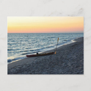 Sea Kayak on Beach Sand Captiva Insel Postkarte