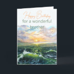 Sea Landscape Oil Painting Brother Birthday Card Karte<br><div class="desc">Sea Landscape Oil Painting Brother Birthday Card</div>