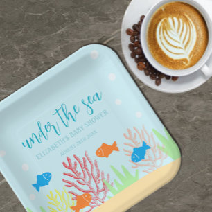 Sea Life Baby Dusche Pappteller