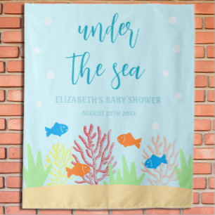 Sea Life Baby Dusche Wandteppich