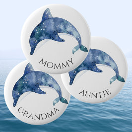 Sea Life Baby Showknopf Tante - Tante Button