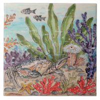 Sea Life Crab Fischkorallen Anemone Ocean Mural PC