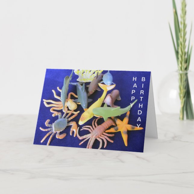 Sea Life Happy Birthday Card Karte (Vorderseite)