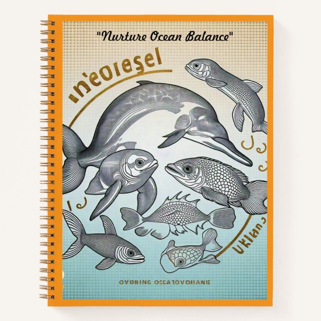 "Sea Life on Brink" Notizbuch (Vorderseite)