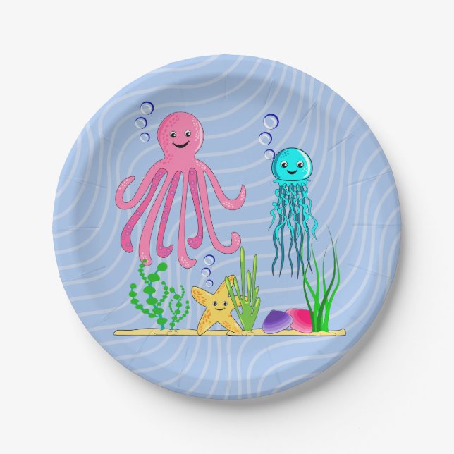 Sea Life Paper Plate Pappteller (Vorderseite)