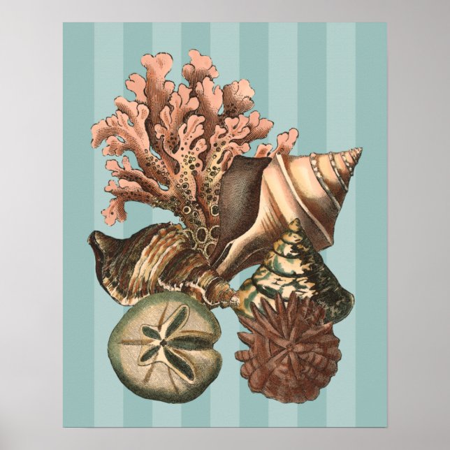 Sea Life Silhouette Poster (Vorne)