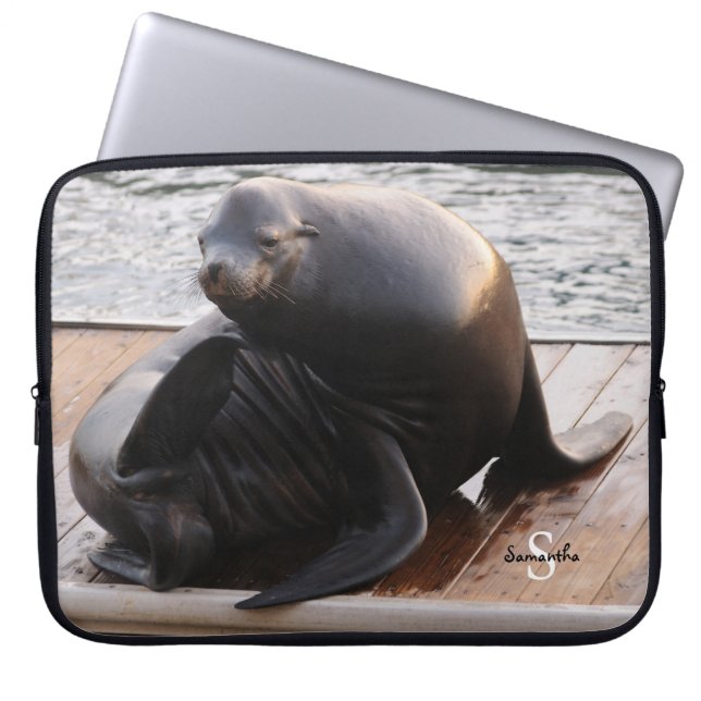 Sea Lion Neopren Notebook-Ärmel 15" Laptopschutzhülle (Vorderseite)
