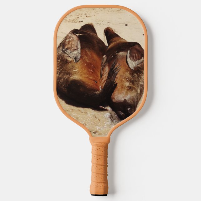 Sea Lions in Love Pickleball Paddle (Rückseite)