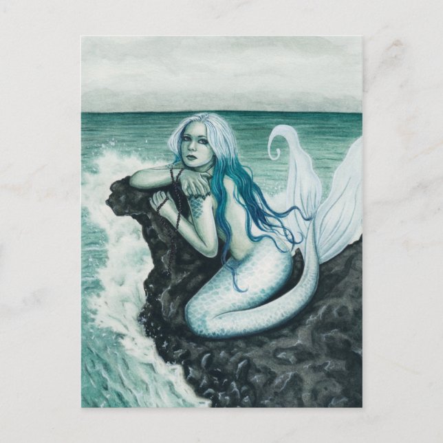 Sea Mist Mermaid Postkarte (Vorderseite)