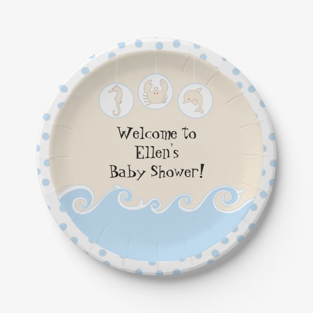 Sea Mobile Blue Paper Teller (Vorderseite)