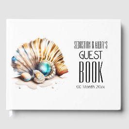Sea Muschel 3D iridescent nautischen Strand Musche Gästebuch
