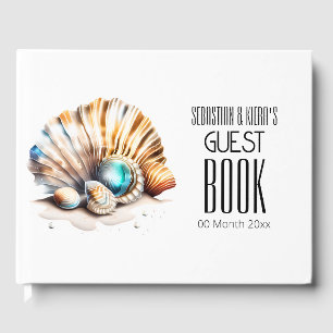Sea Muschel 3D iridescent nautischen Strand Musche Gästebuch