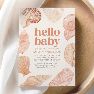 Sea Muschel Beach Baby Dusche Einladung