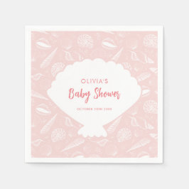 Sea Muschel Beach Pink Girls Ocean Baby Dusche Serviette