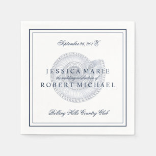 Sea Muschel Beach Wedding Empfang Custom Napkins Serviette