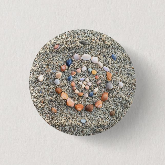 Sea Muscheln Beach Art Button (Vorderseite)