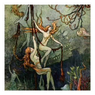 “Sea Nymphs” by Warwick Goble Fotodruck